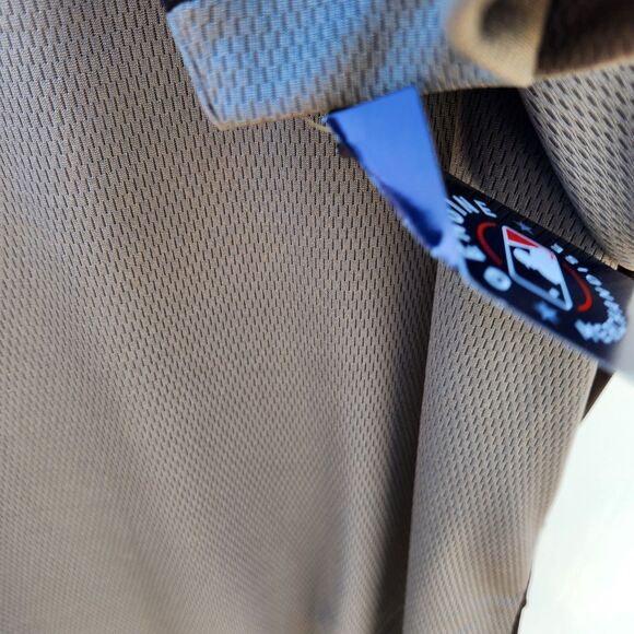 Majestic Los Angeles Dodgers 1/4 Zip Pullover Coolbase Shirt MLB Gray Sz L NEW - Picture 5 of 7